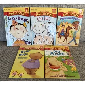The Little Golden Book Lot of 5 - Road to Reading - learn to read Mile 1 Level 1